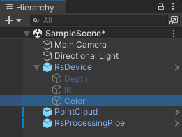 RsDevice の Color ストリームの選択