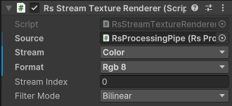 RsStreamTextureRenderer の設定