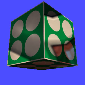 マルチテクスチャで環境をマッピングした結果