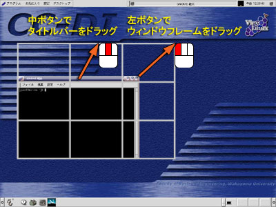 ウィンドウのリサイズ