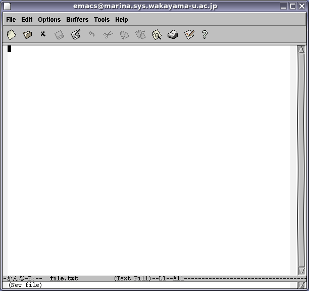 file.txt の新規作成