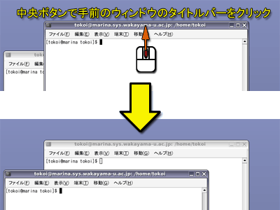 ウィンドウの順序の入れ替え