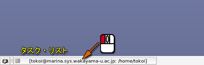 最小化したウィンドウを元に戻す