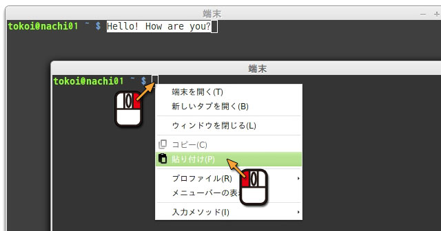 GNOMEのペースト