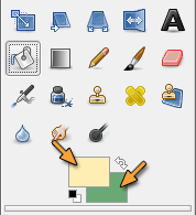 前景色と背景色の設定