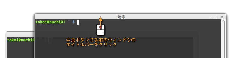 ウィンドウの順序の入れ替え